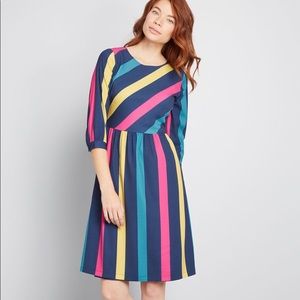 ModCloth Vibed and True striped dress
